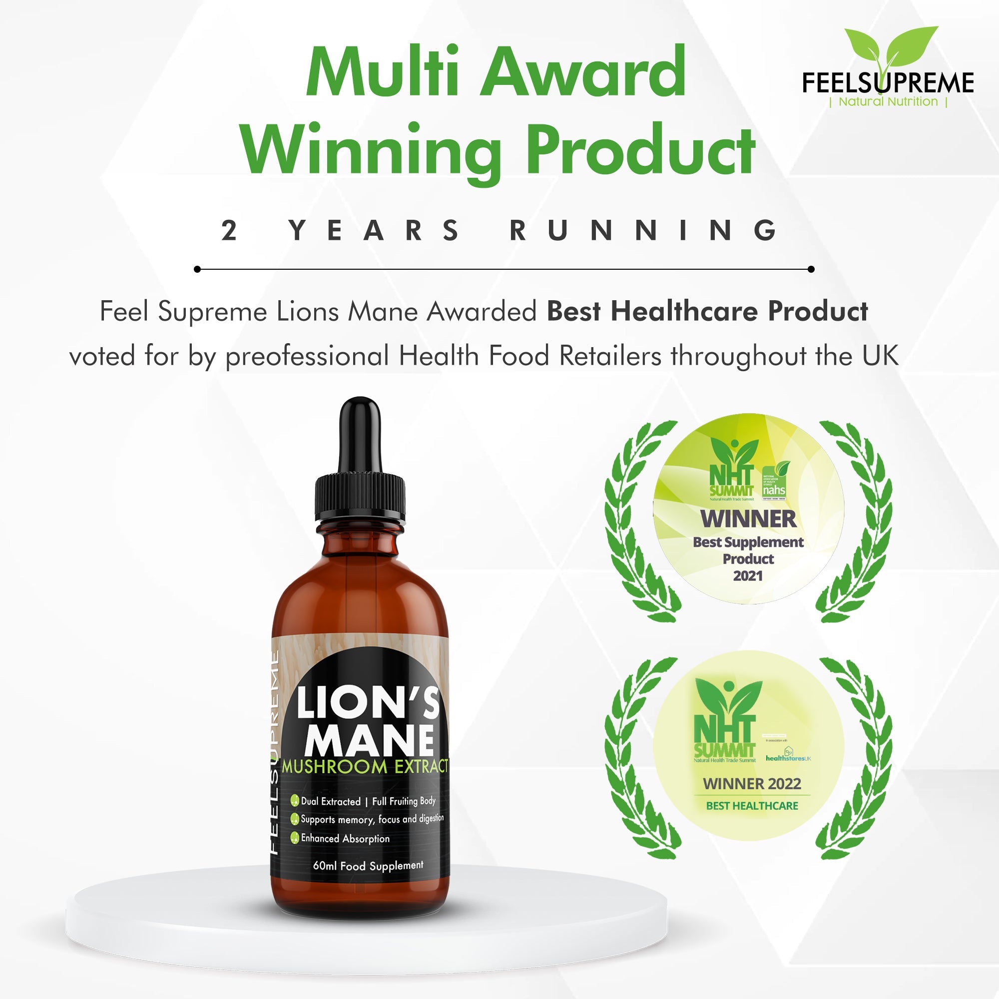 Feel Supreme Lions Mane Mushroom Liquid 60ml