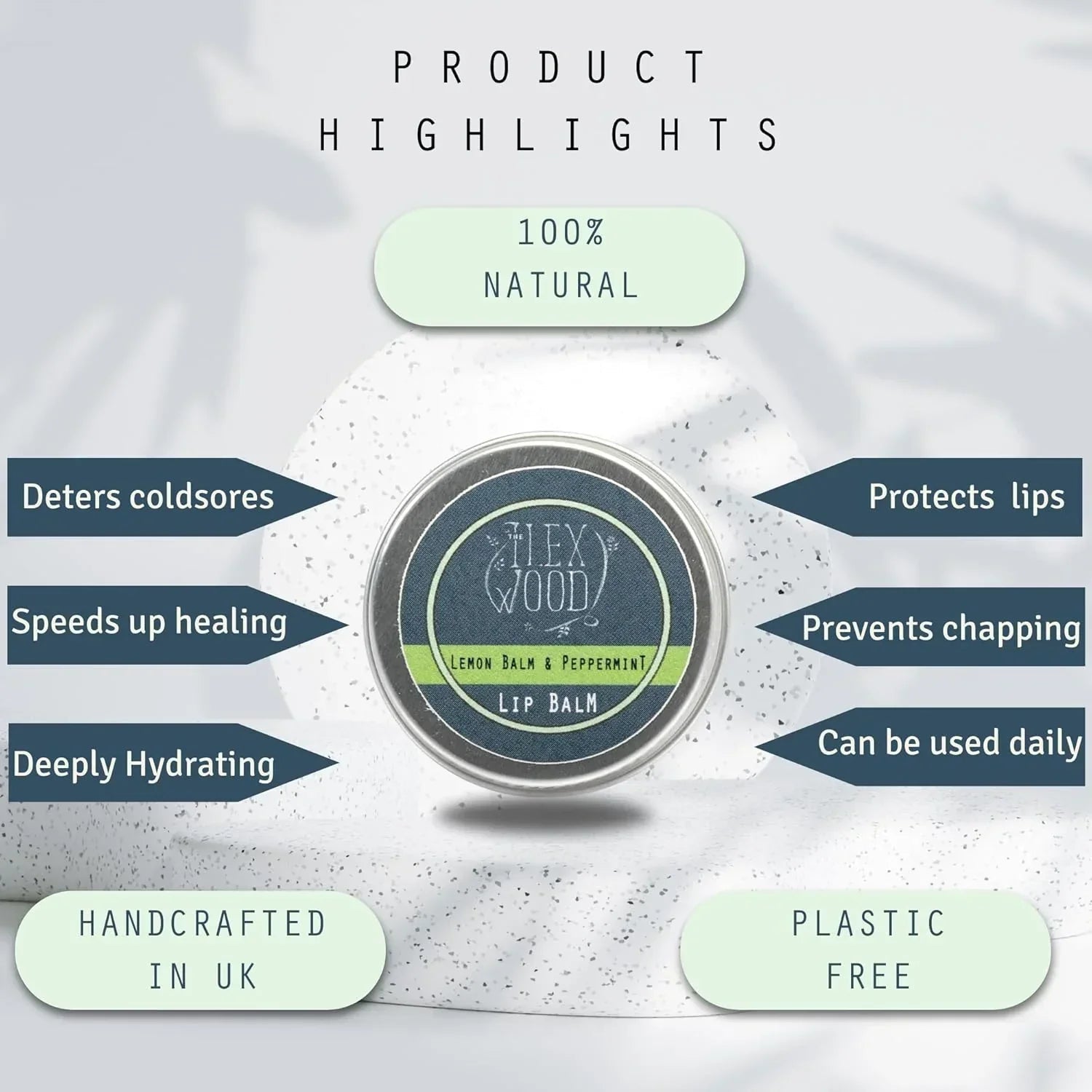 Lemon Balm and Peppermint Lip Balm - 10ml