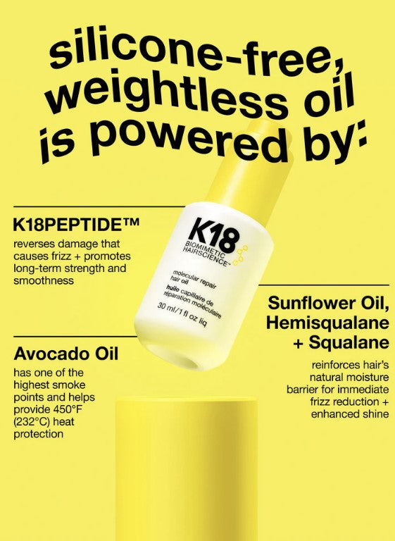 K18 30ML HAIR OIL MOLECULAR REPAIR