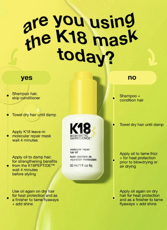 K18 30ML HAIR OIL MOLECULAR REPAIR