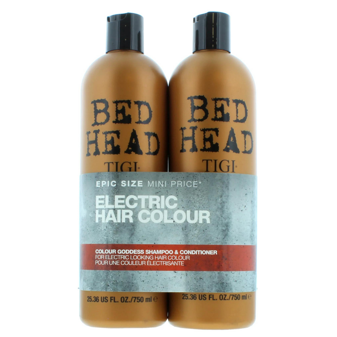 TIGI BED HEAD 2X750ML DUO SHAMPOO &amp; CONDITIONER COLOUR GODDESS